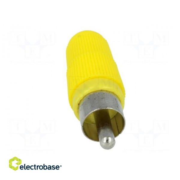Plug | RCA | male | straight | soldering | yellow | for cable image 9