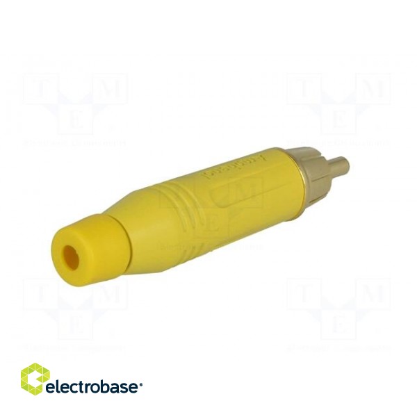 Plug | RCA | male | straight | soldering | yellow | gold-plated | 3÷7mm paveikslėlis 6