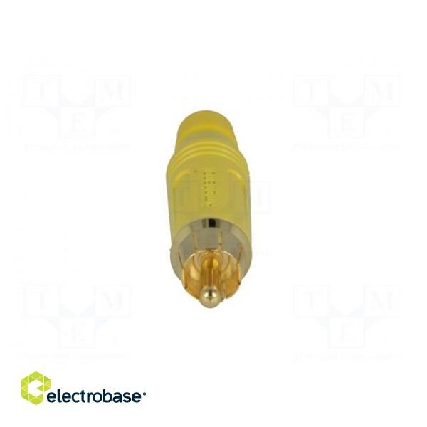 Plug | RCA | male | straight | soldering | yellow | gold-plated | 3÷7mm paveikslėlis 9