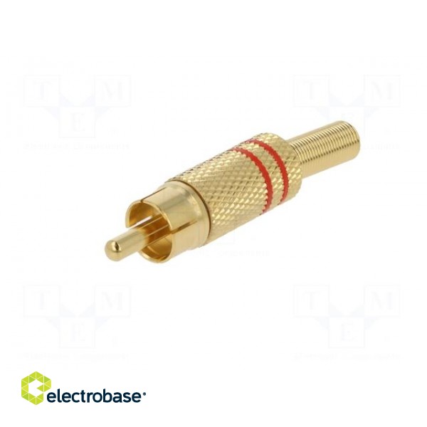 Plug | RCA | male | with strain relief | straight | soldering фото 2