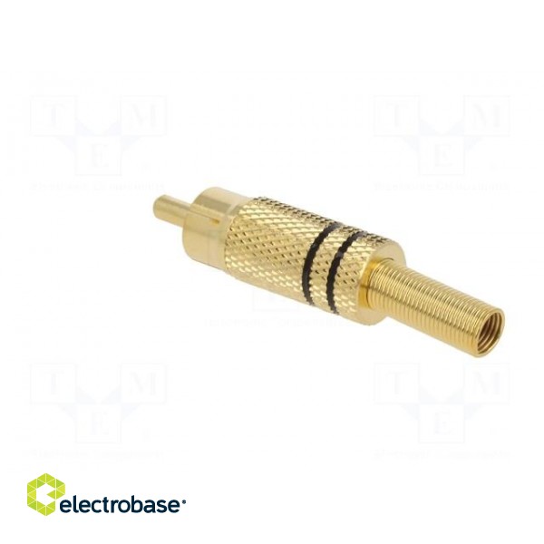 Plug | RCA | male | with strain relief | straight | soldering paveikslėlis 4