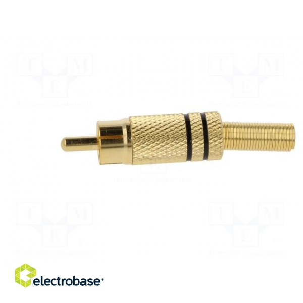 Plug | RCA | male | with strain relief | straight | soldering paveikslėlis 3