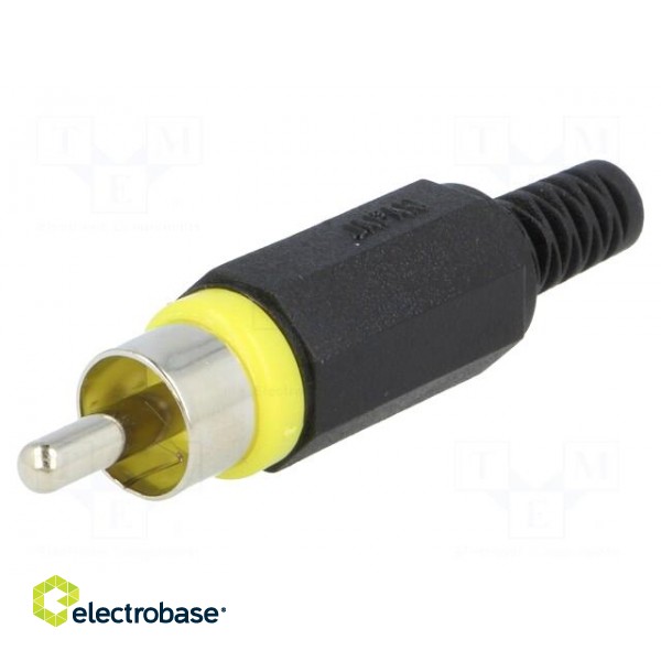 Plug | RCA | male | with strain relief | straight | soldering image 1