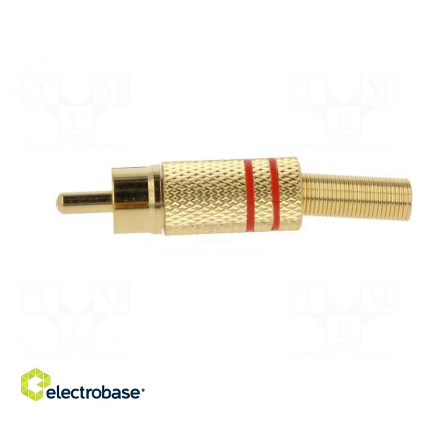 Plug | RCA | male | with strain relief | straight | soldering paveikslėlis 3