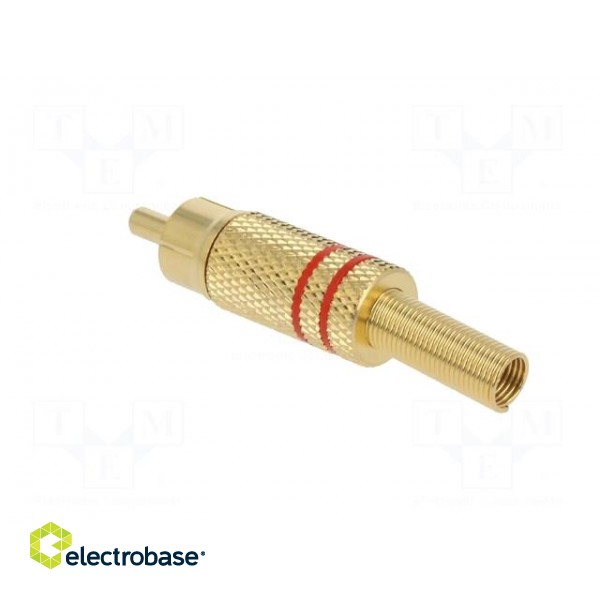 Plug | RCA | male | with strain relief | straight | soldering paveikslėlis 4