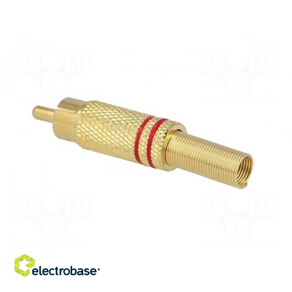 Plug | RCA | male | with strain relief | straight | soldering | 5mm image 4