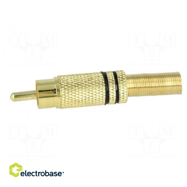 Plug | RCA | male | with strain relief | straight | soldering | 5mm фото 3