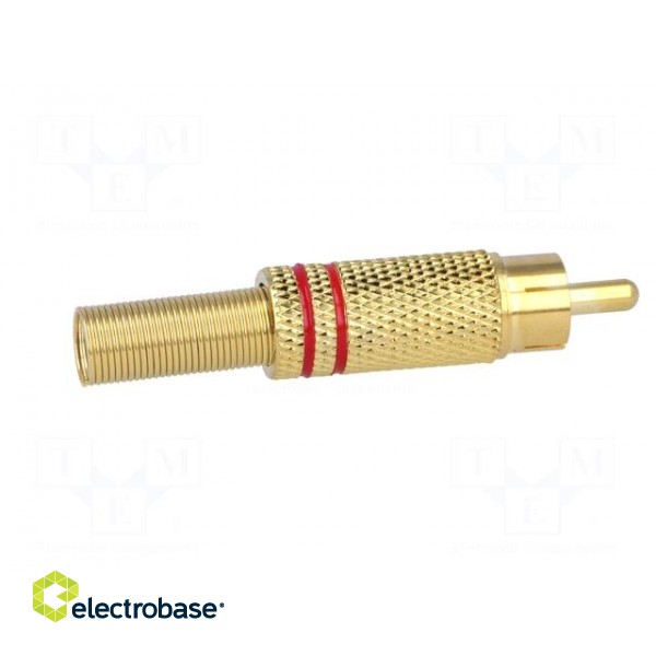 Plug | RCA | male | with strain relief | straight | soldering | 5mm image 7