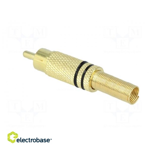 Plug | RCA | male | with strain relief | straight | soldering | 5mm фото 4