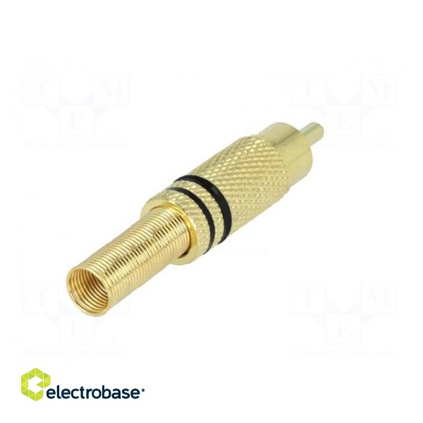 Plug | RCA | male | with strain relief | straight | soldering | 5mm paveikslėlis 6