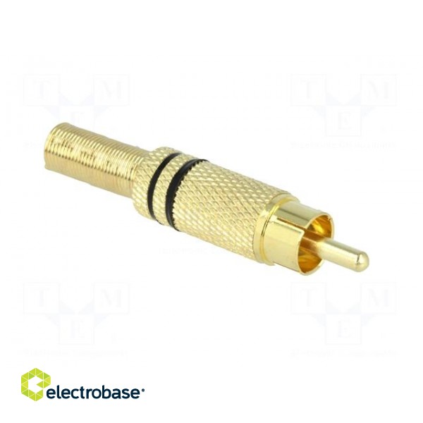 Plug | RCA | male | with strain relief | straight | soldering | 5mm paveikslėlis 8