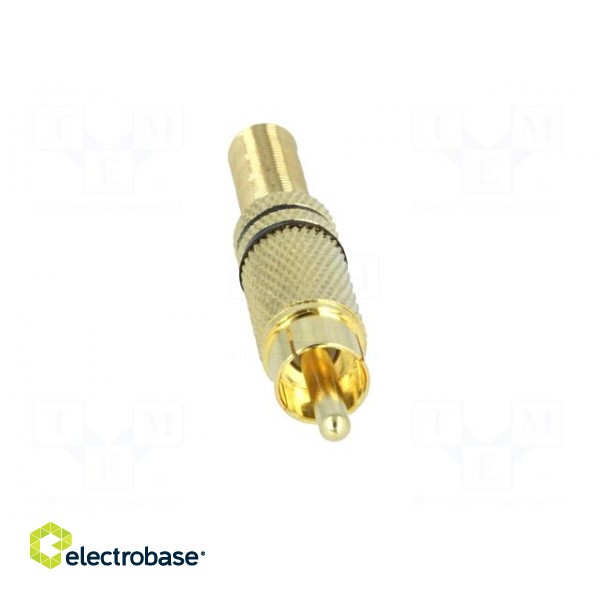 Plug | RCA | male | with strain relief | straight | soldering | 5mm paveikslėlis 9