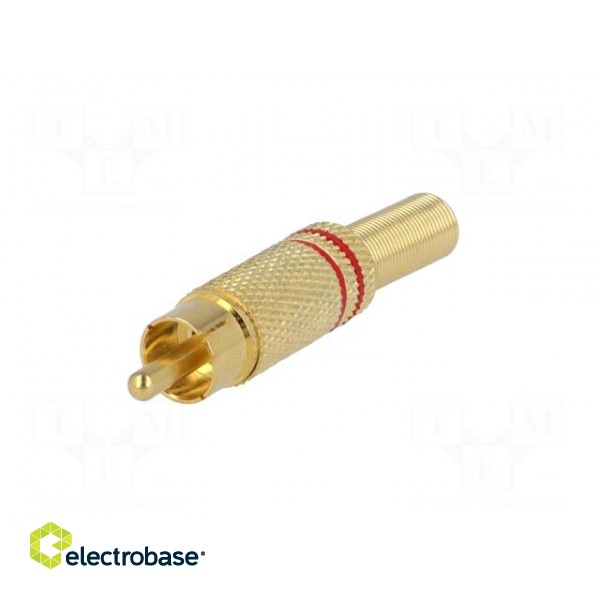 Plug | RCA | male | with strain relief | straight | soldering | 5mm image 2