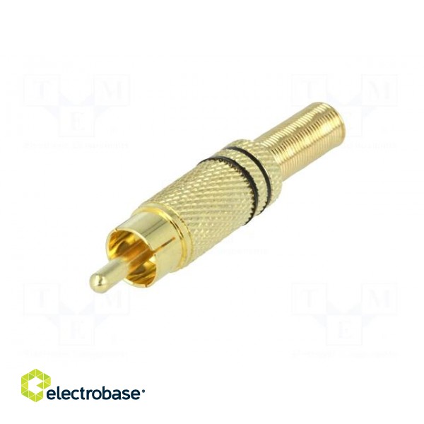 Plug | RCA | male | with strain relief | straight | soldering | 5mm фото 2