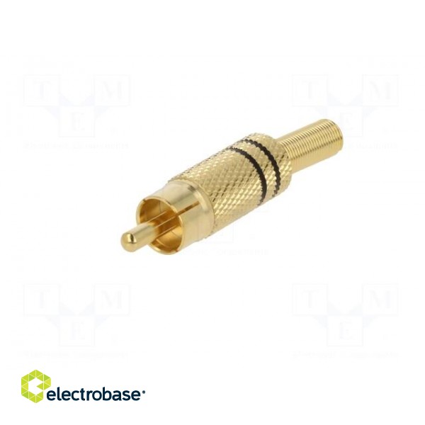 Plug | RCA | male | with strain relief | straight | soldering фото 2