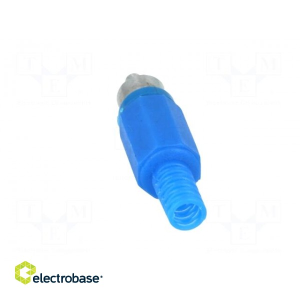 Plug | RCA | male | with strain relief | straight | soldering | blue image 5