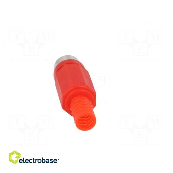 Plug | RCA | male | with strain relief | straight | soldering | red image 5