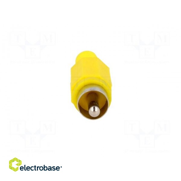 Plug | RCA | male | with strain relief | straight | soldering | yellow paveikslėlis 9