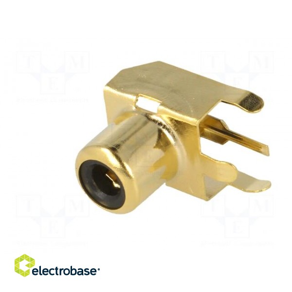 Socket | RCA | female | angled 90° | THT | brass | tinned | on PCBs image 2
