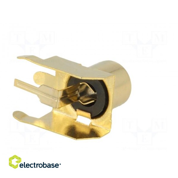 Socket | RCA | female | angled 90° | THT | brass | gold-plated | on PCBs image 6