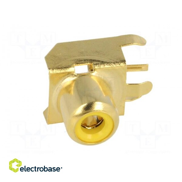 Socket | RCA | female | angled 90° | THT | brass | gold-plated | on PCBs paveikslėlis 9