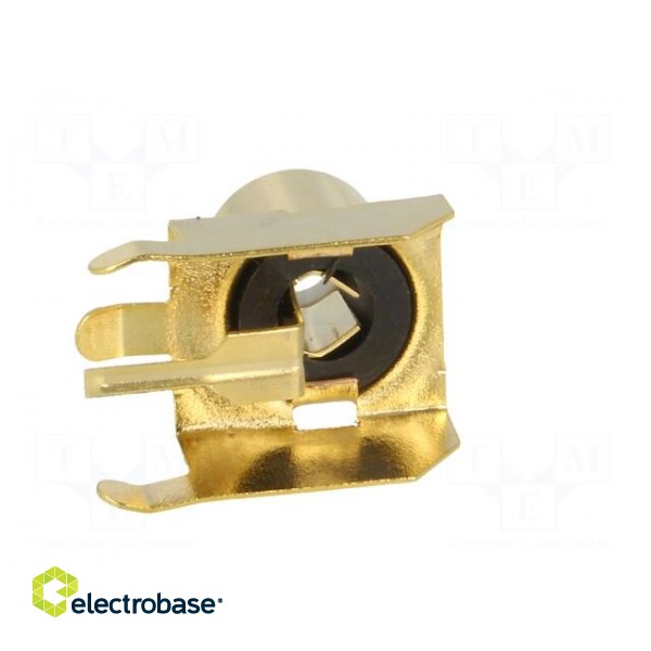 Socket | RCA | female | angled 90° | THT | brass | gold-plated | on PCBs image 4
