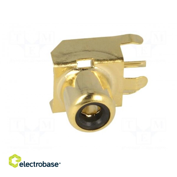 Socket | RCA | female | angled 90° | THT | brass | gold-plated | on PCBs image 9