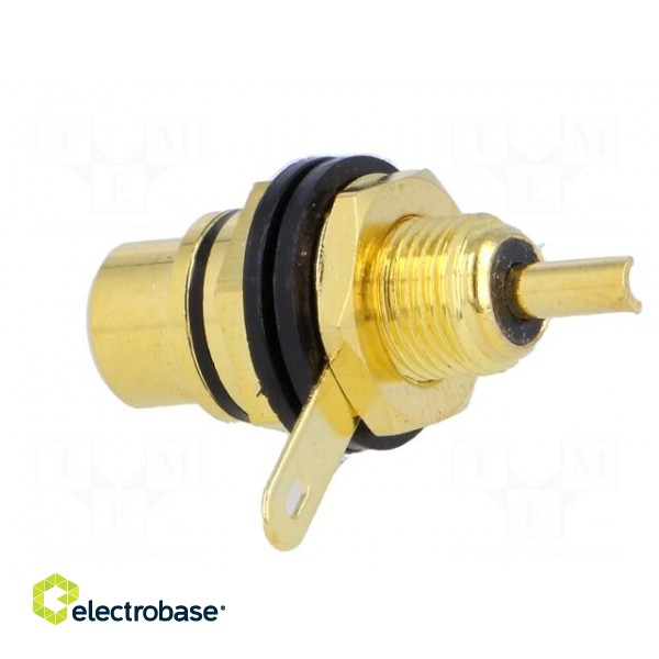 Socket | RCA | female | insulated | gold-plated | for panel mounting image 4