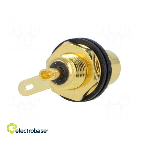 Socket | RCA | female | insulated | gold-plated | for panel mounting фото 6