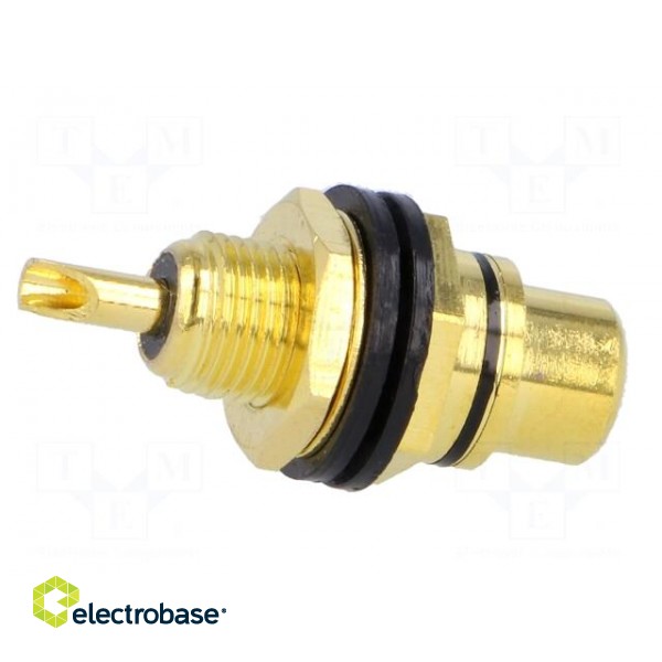 Socket | RCA | female | insulated | gold-plated | for panel mounting paveikslėlis 7