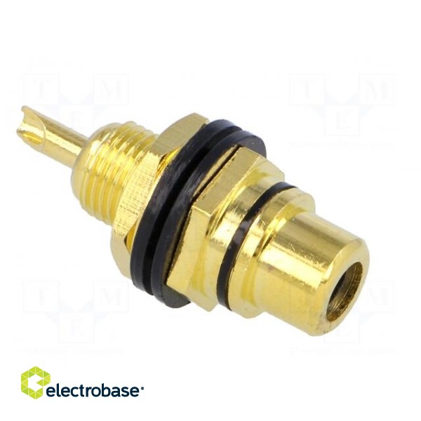 Socket | RCA | female | insulated | gold-plated | for panel mounting фото 8