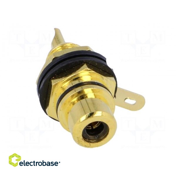 Socket | RCA | female | insulated | gold-plated | for panel mounting paveikslėlis 9