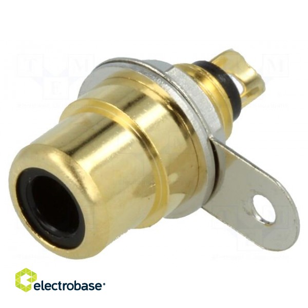 Socket | RCA | female | straight | soldering | gold-plated image 1
