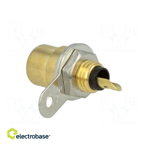 Socket | RCA | female | straight | soldering | gold-plated | Marker: red image 4