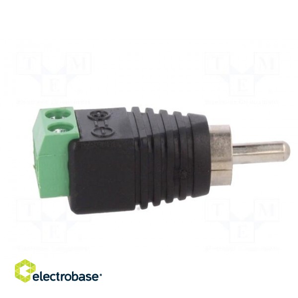 Transition: adapter | mono | terminal block,RCA plug | PIN: 2 image 7