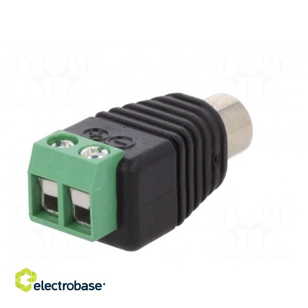 Transition: adapter | mono | terminal block,RCA socket | PIN: 2 image 6