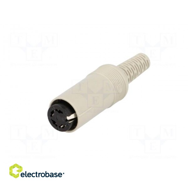 Connector: DIN | plug | female | PIN: 4 | Layout: 216° | straight image 2