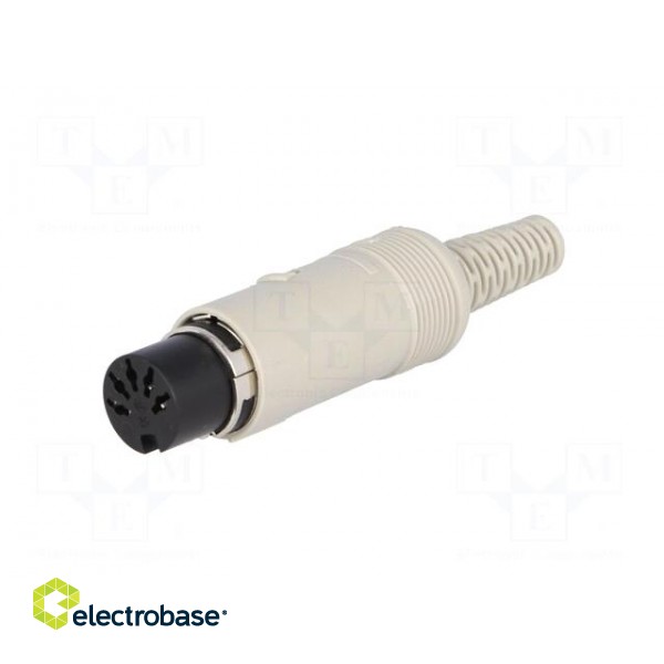 Plug | DIN | female | PIN: 5 | Layout: 180° | straight | for cable image 2