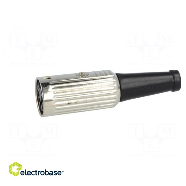 Plug | DIN | female | PIN: 5 | Layout: 180° | straight | for cable | 34V | 2A image 3