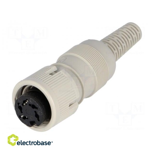 Plug | DIN | female | PIN: 5 | Layout: 240° | straight | for cable image 1