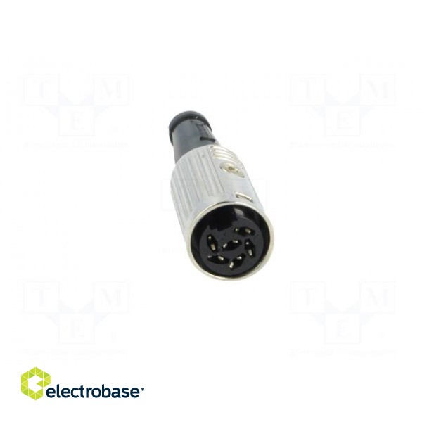 Plug | DIN | female | PIN: 6 | Layout: 240° | straight | for cable | 34V | 2A image 9
