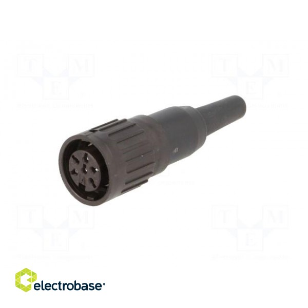 Plug | DIN | female | PIN: 6 | straight | for cable | soldering | 300V | 5A фото 2