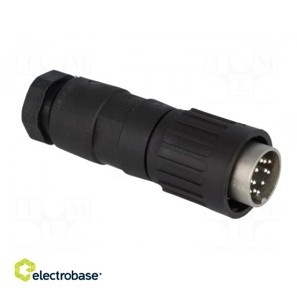 Plug | DIN | male | PIN: 12 | straight | for cable | soldering | 150V | 3A image 8