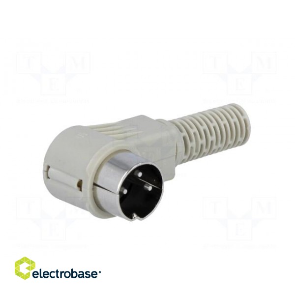 Plug | DIN | male | PIN: 3 | Layout: 180° | angled 90° | for cable paveikslėlis 2