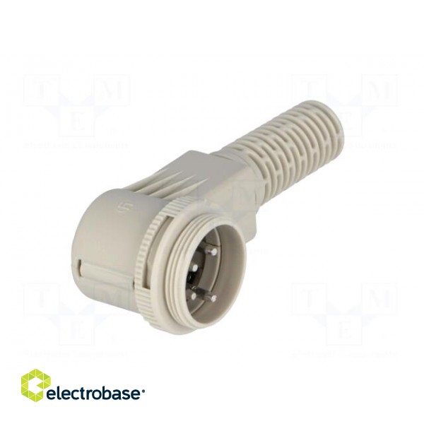 Plug | DIN | male | PIN: 4 | Layout: 216° | angled 90° | for cable фото 2