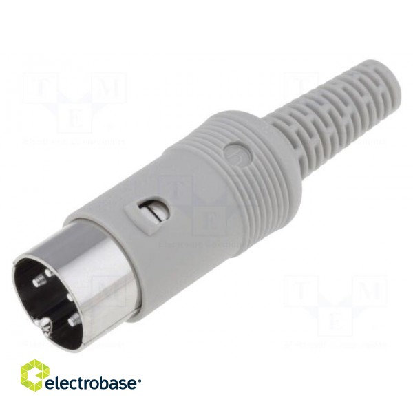 Connector: DIN | plug | male | PIN: 4 | Layout: 216° | straight | for cable paveikslėlis 1