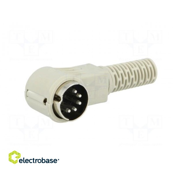 Plug | DIN | male | PIN: 5 | Layout: 180° | angled 90° | for cable image 2