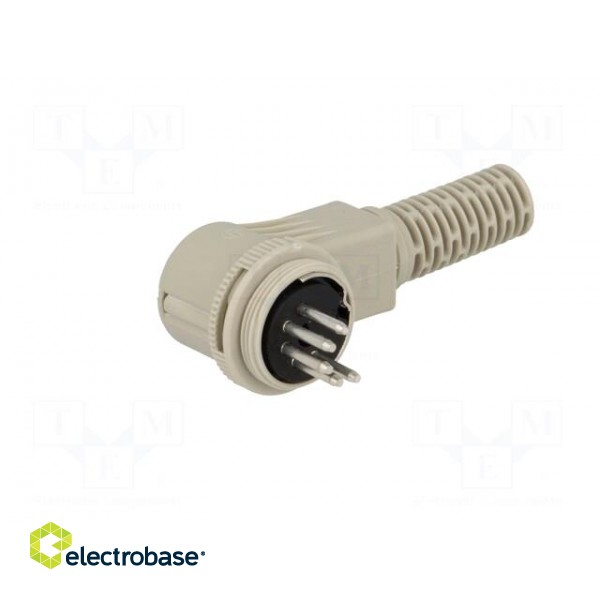 Plug | DIN | male | PIN: 5 | Layout: 180° | angled 90° | for cable фото 2
