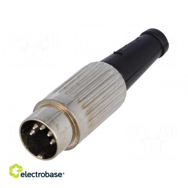 Plug | DIN | male | PIN: 5 | Layout: 180° | straight | for cable | soldering image 1