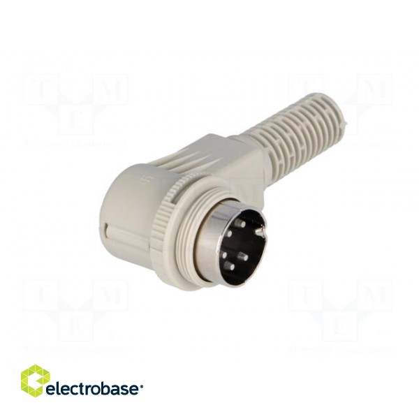 Plug | DIN | male | PIN: 5 | Layout: 240° | angled 90° | for cable image 2